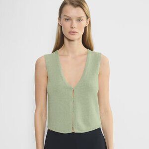 Aritzia Green Knit Sleeveless Blouse